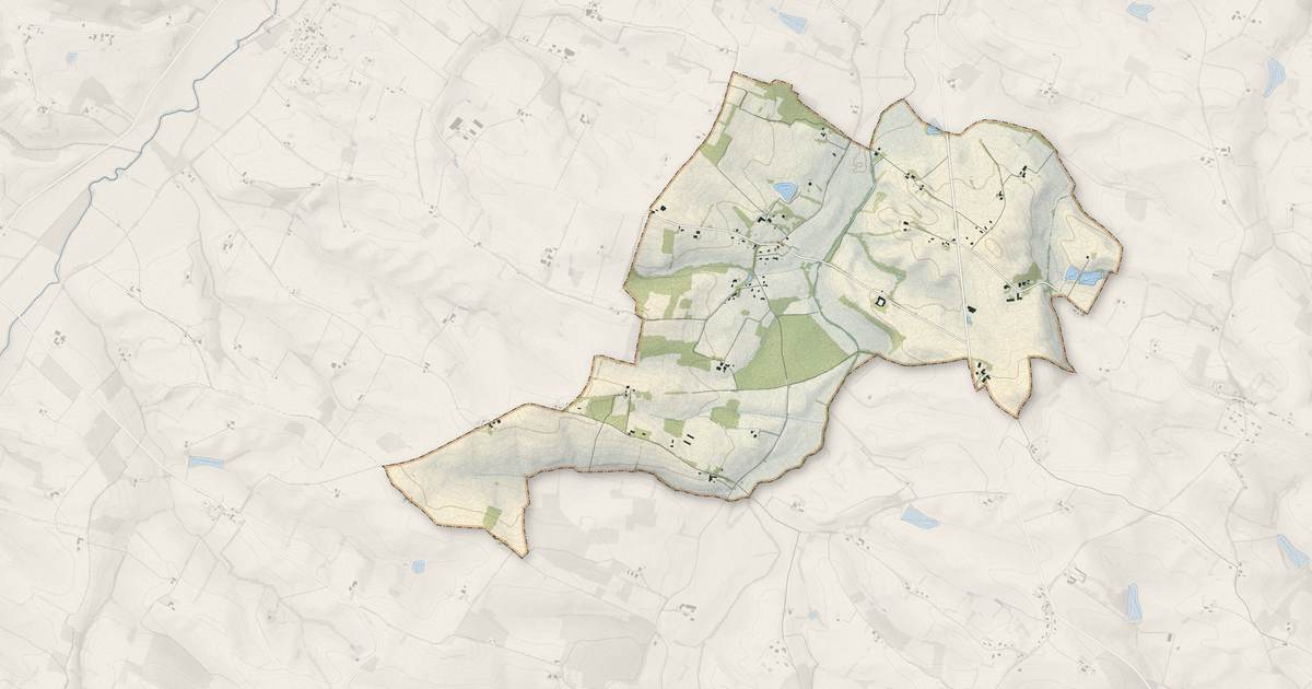 Portrait cartographique de Saint-André : relief, eau, forêts, bâti et voies, calculés à partir des données de l'IGN