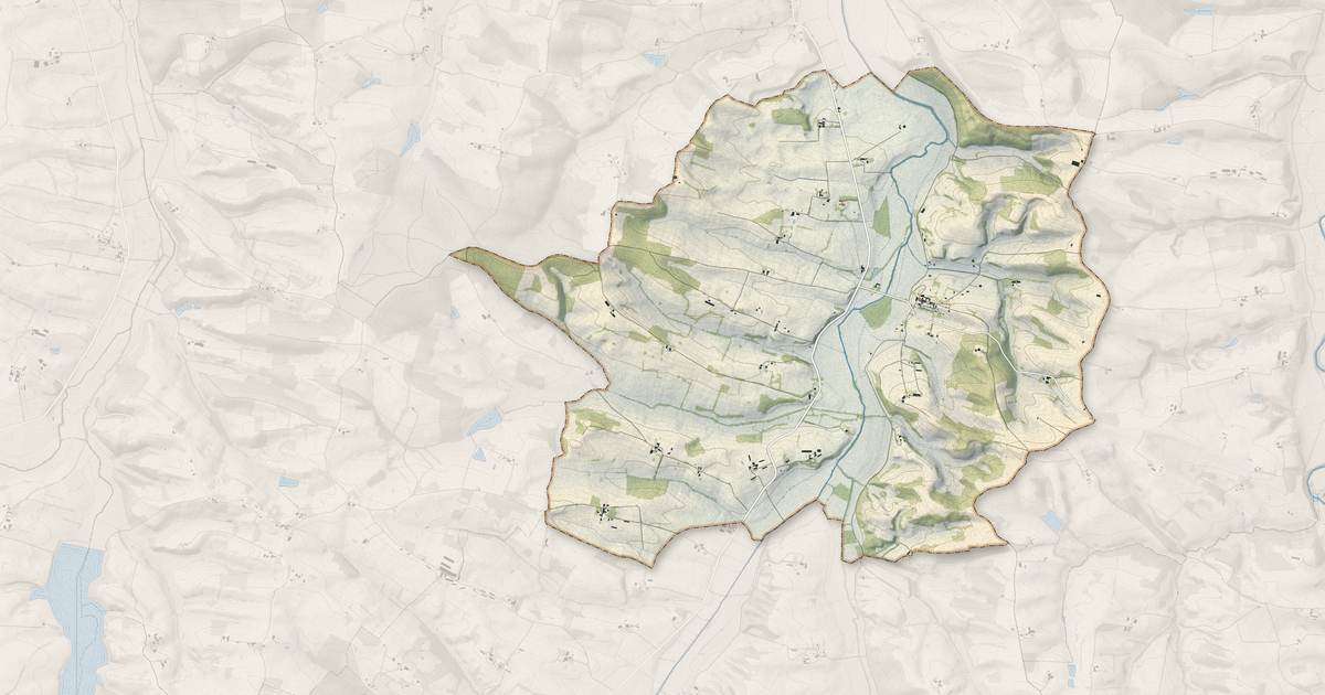 Portrait cartographique de Saint-Arailles : relief, eau, forêts, bâti et voies, calculés à partir des données de l'IGN