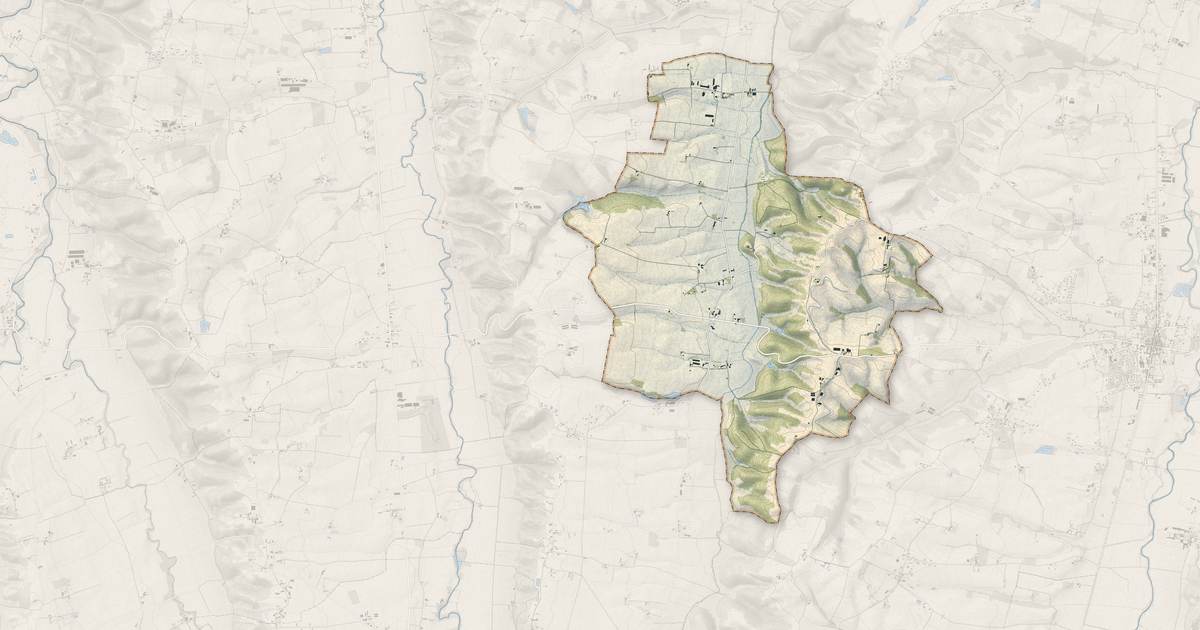 Portrait cartographique de Saint-Arroman : relief, eau, forêts, bâti et voies, calculés à partir des données de l'IGN