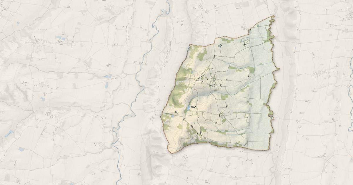 Portrait cartographique de Sainte-Aurence-Cazaux : relief, eau, forêts, bâti et voies, calculés à partir des données de l'IGN