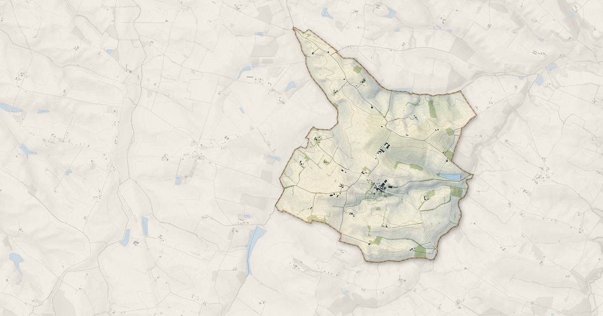 Portrait cartographique de Saint-Brès : relief, eau, forêts, bâti et voies, calculés à partir des données de l'IGN