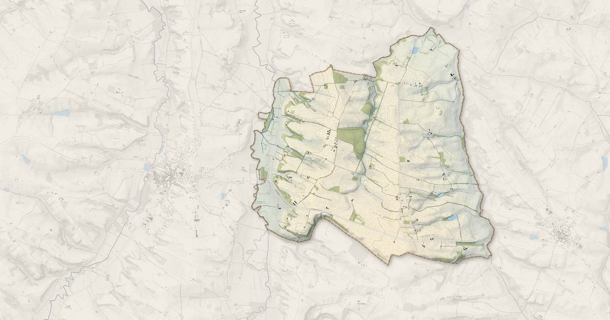 Portrait cartographique de Saint-Georges : relief, eau, forêts, bâti et voies, calculés à partir des données de l'IGN
