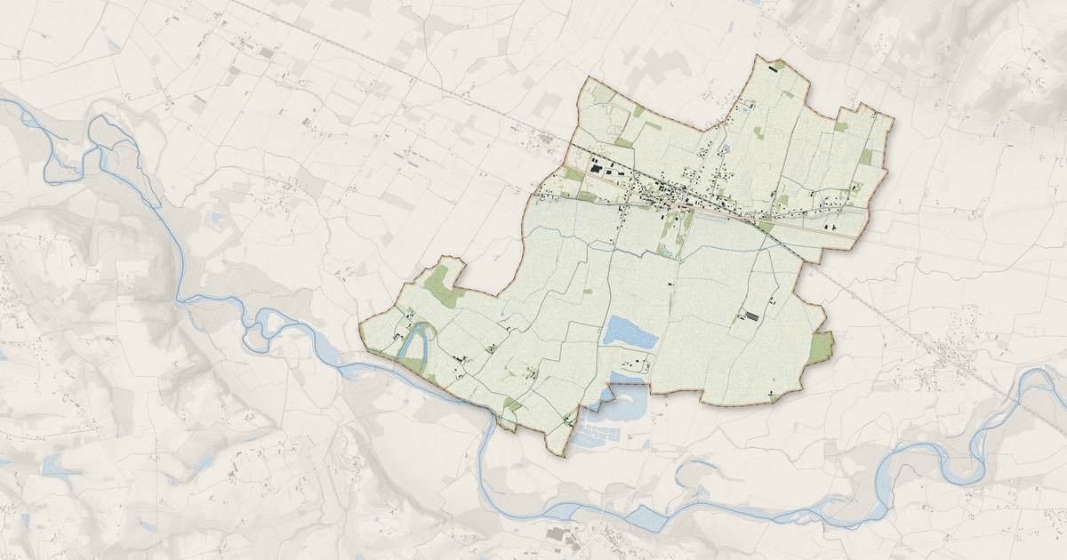 Portrait cartographique de Saint-Germé : relief, eau, forêts, bâti et voies, calculés à partir des données de l'IGN