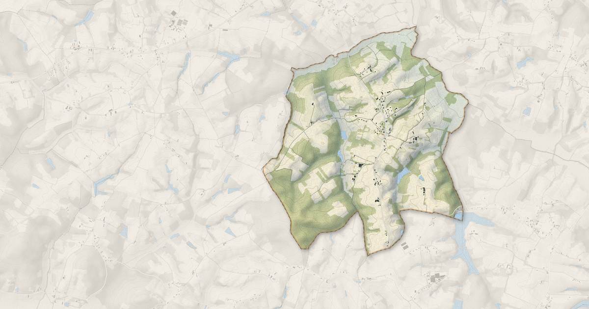 Portrait cartographique de Saint-Griède : relief, eau, forêts, bâti et voies, calculés à partir des données de l'IGN