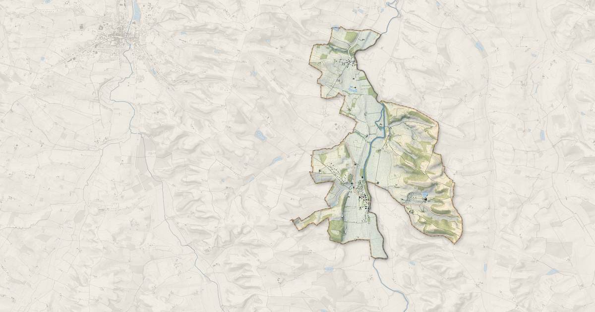 Portrait cartographique de Saint-Jean-Poutge : relief, eau, forêts, bâti et voies, calculés à partir des données de l'IGN