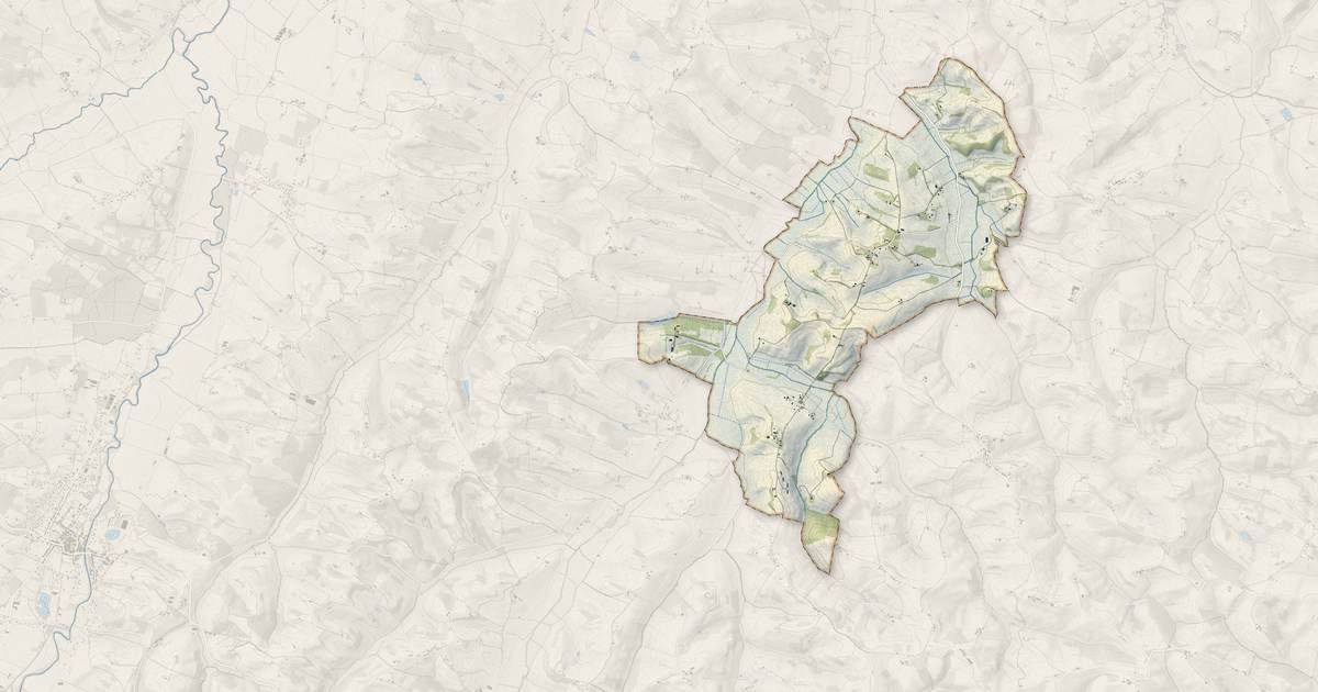 Portrait cartographique de Saint-Lizier-du-Planté : relief, eau, forêts, bâti et voies, calculés à partir des données de l'IGN
