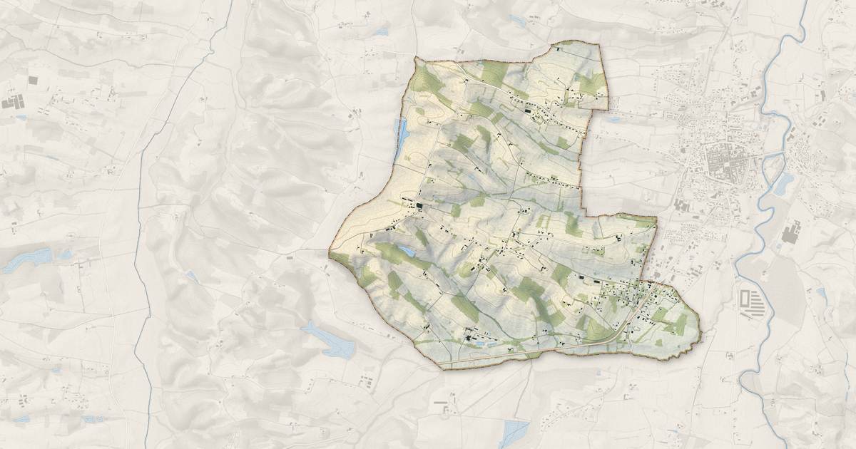 Portrait cartographique de Saint-Martin : relief, eau, forêts, bâti et voies, calculés à partir des données de l'IGN