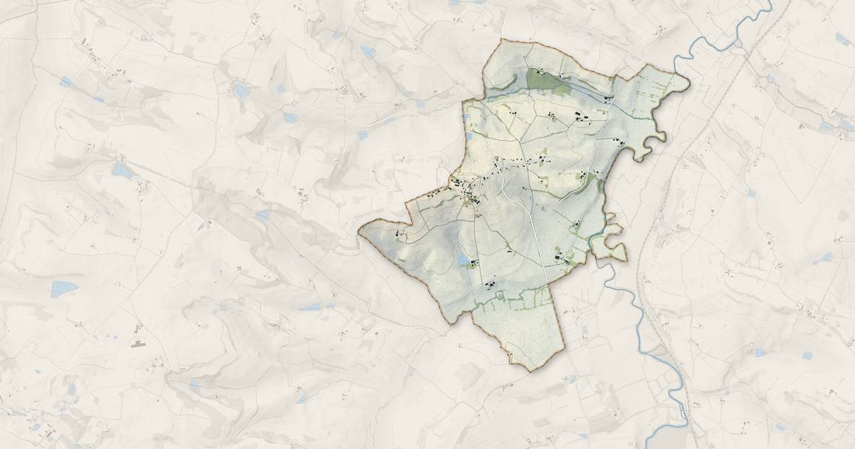 Portrait cartographique de Saint-Martin-de-Goyne : relief, eau, forêts, bâti et voies, calculés à partir des données de l'IGN