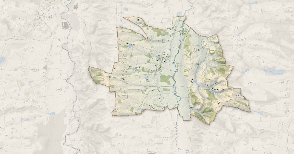 Portrait cartographique de Saint-Médard : relief, eau, forêts, bâti et voies, calculés à partir des données de l'IGN
