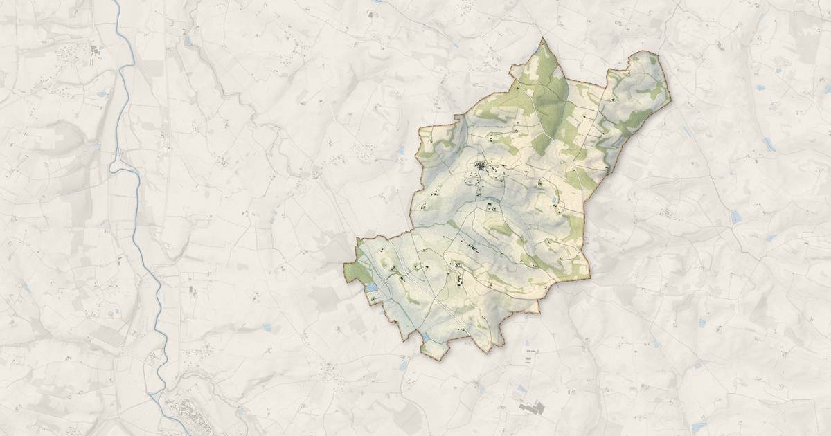 Portrait cartographique de Saint-Orens-Pouy-Petit : relief, eau, forêts, bâti et voies, calculés à partir des données de l'IGN