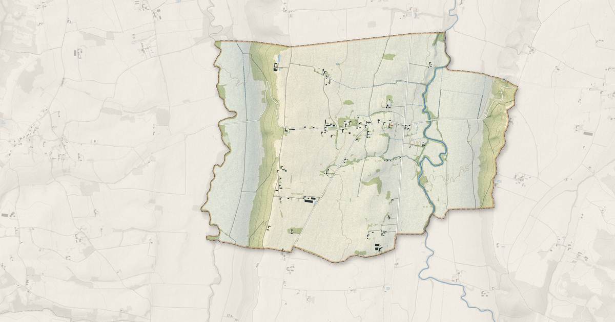 Portrait cartographique de Saint-Ost : relief, eau, forêts, bâti et voies, calculés à partir des données de l'IGN