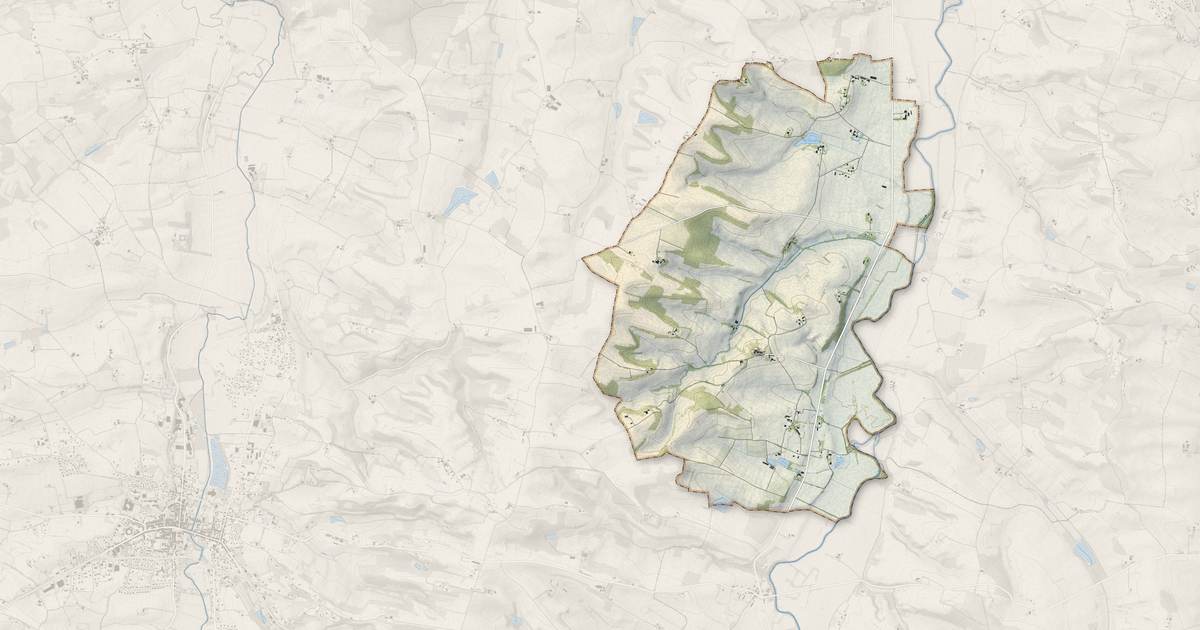 Portrait cartographique de Saint-Paul-de-Baïse : relief, eau, forêts, bâti et voies, calculés à partir des données de l'IGN