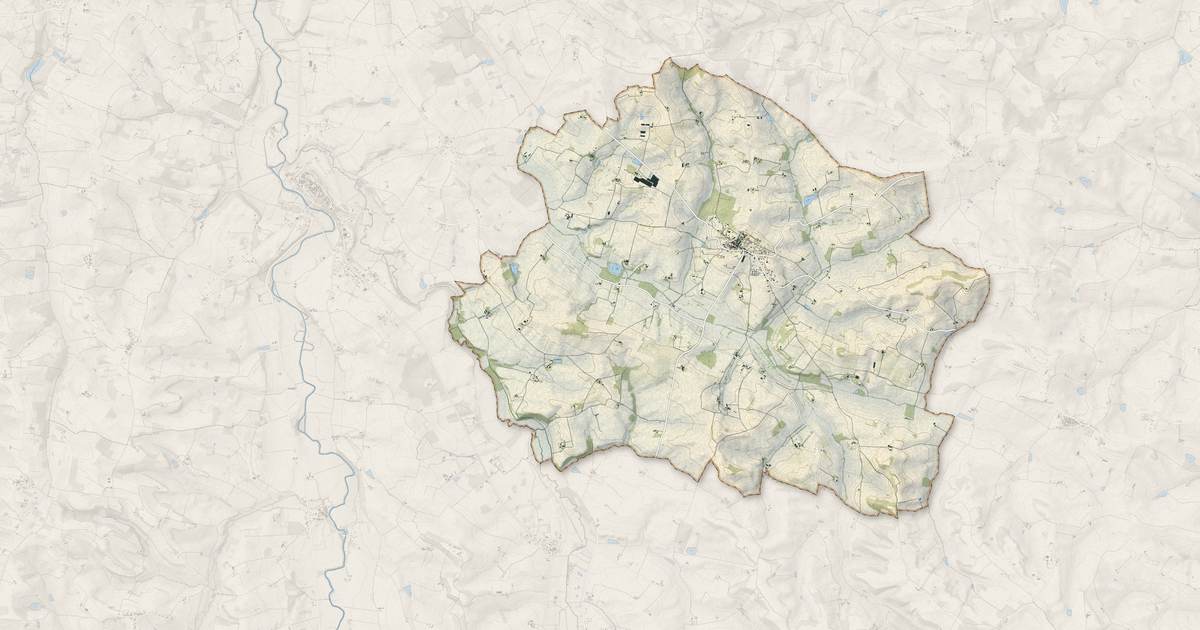 Portrait cartographique de Saint-Puy : relief, eau, forêts, bâti et voies, calculés à partir des données de l'IGN