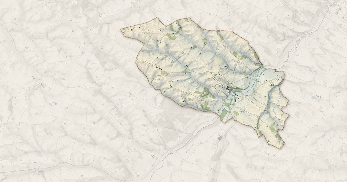 Portrait cartographique de Saint-Sauvy : relief, eau, forêts, bâti et voies, calculés à partir des données de l'IGN