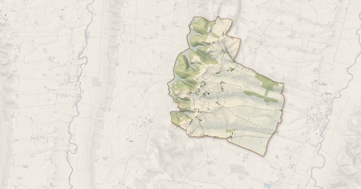 Portrait cartographique de Samaran : relief, eau, forêts, bâti et voies, calculés à partir des données de l'IGN