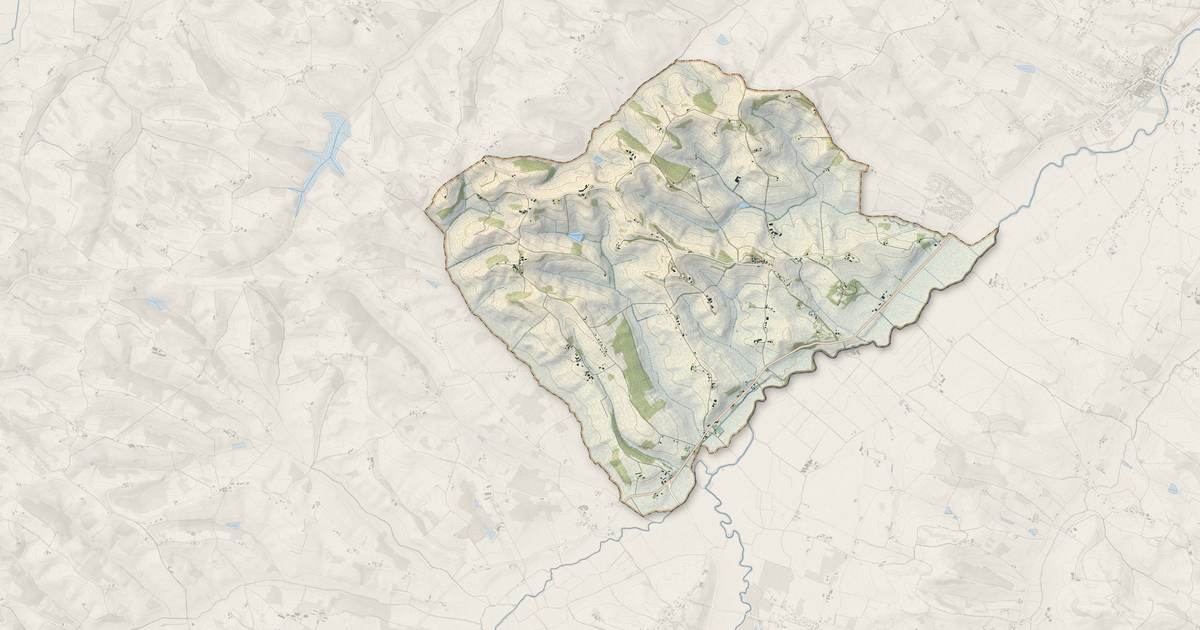 Portrait cartographique de Sauveterre : relief, eau, forêts, bâti et voies, calculés à partir des données de l'IGN