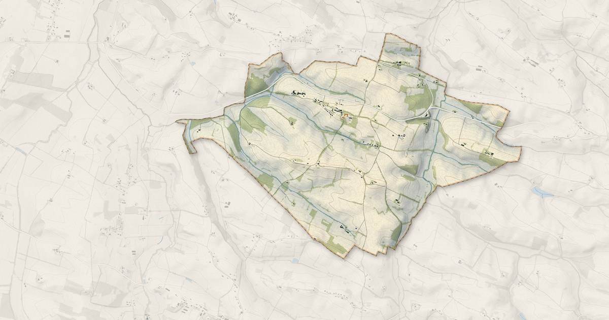 Portrait cartographique de Savignac-Mona : relief, eau, forêts, bâti et voies, calculés à partir des données de l'IGN