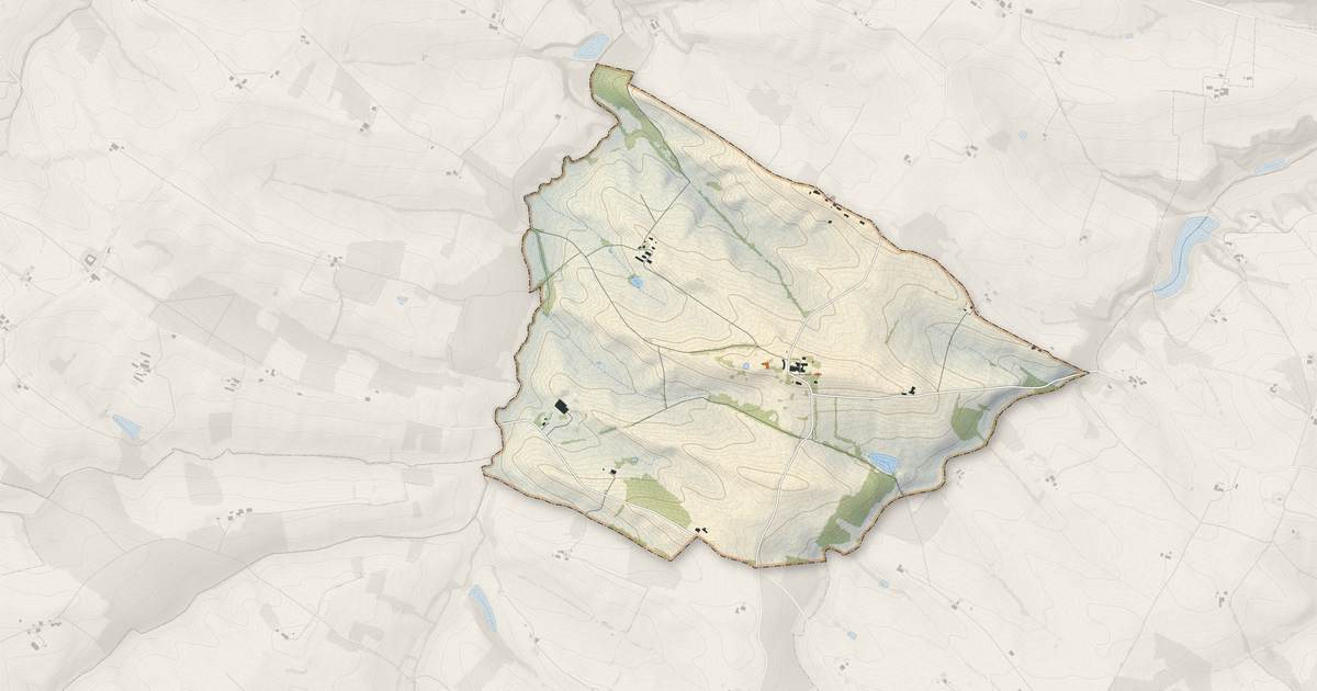 Portrait cartographique de Sérempuy : relief, eau, forêts, bâti et voies, calculés à partir des données de l'IGN