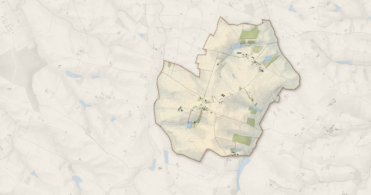 Portrait cartographique de Taybosc : relief, eau, forêts, bâti et voies, calculés à partir des données de l'IGN