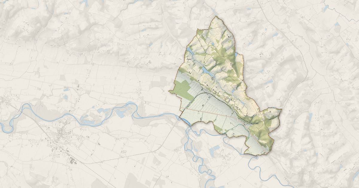 Portrait cartographique de Termes-d'Armagnac : relief, eau, forêts, bâti et voies, calculés à partir des données de l'IGN