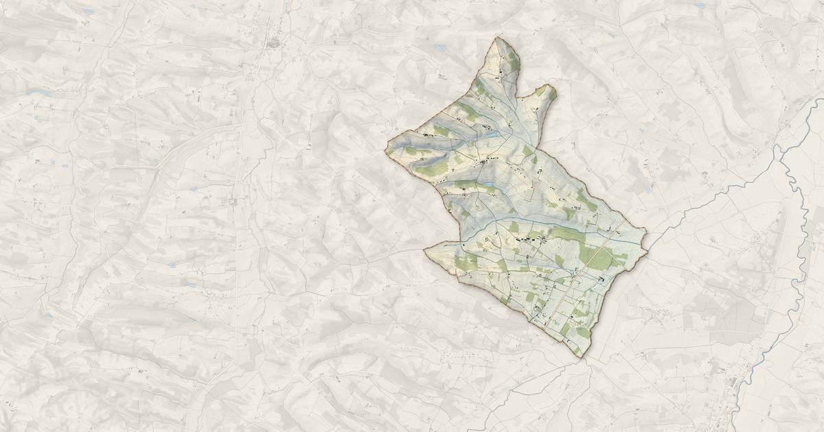 Portrait cartographique de Tournan : relief, eau, forêts, bâti et voies, calculés à partir des données de l'IGN