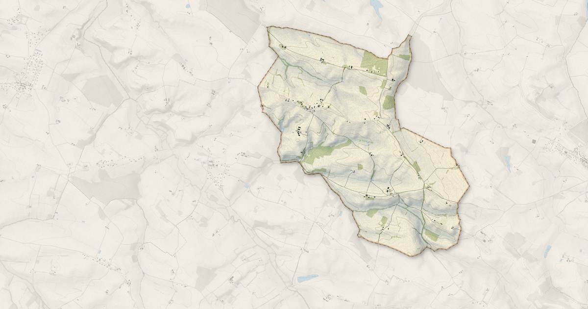 Portrait cartographique de Tourrenquets : relief, eau, forêts, bâti et voies, calculés à partir des données de l'IGN