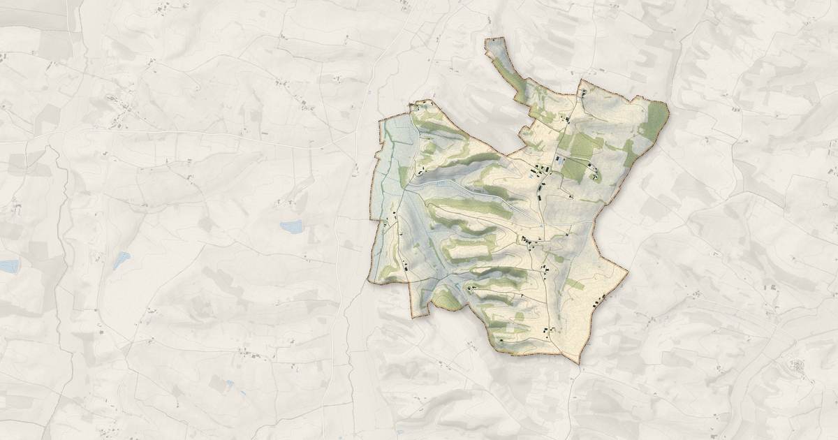 Portrait cartographique de Tudelle : relief, eau, forêts, bâti et voies, calculés à partir des données de l'IGN