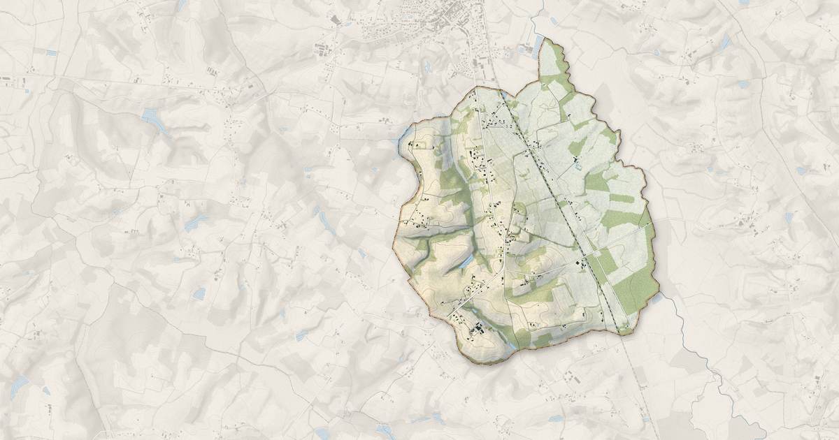 Portrait cartographique de Urgosse : relief, eau, forêts, bâti et voies, calculés à partir des données de l'IGN