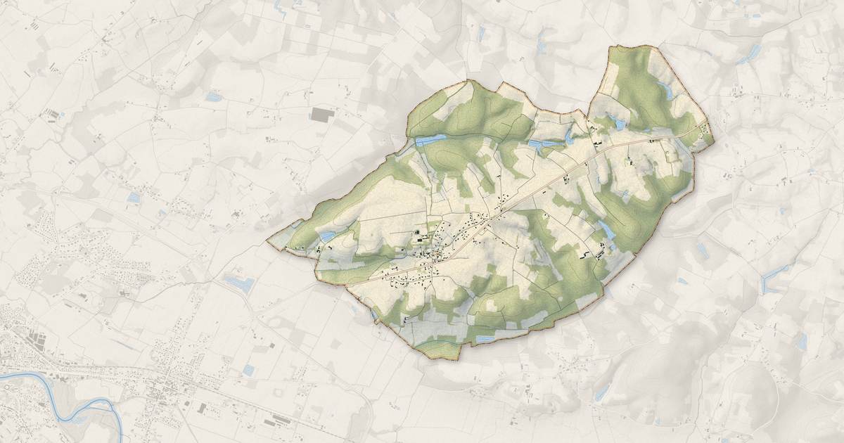 Portrait cartographique de Vergoignan : relief, eau, forêts, bâti et voies, calculés à partir des données de l'IGN