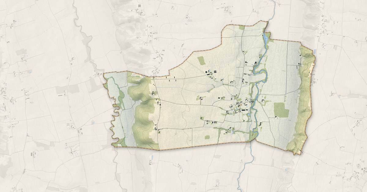 Portrait cartographique de Viozan : relief, eau, forêts, bâti et voies, calculés à partir des données de l'IGN