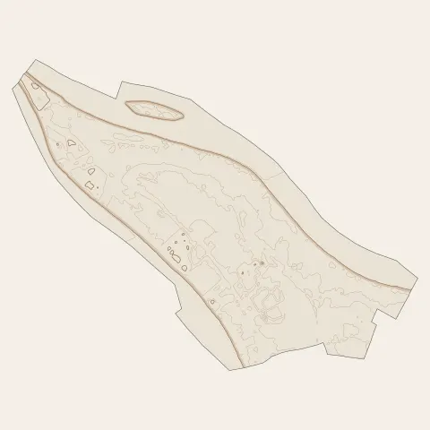 Ambès : courbes de niveau