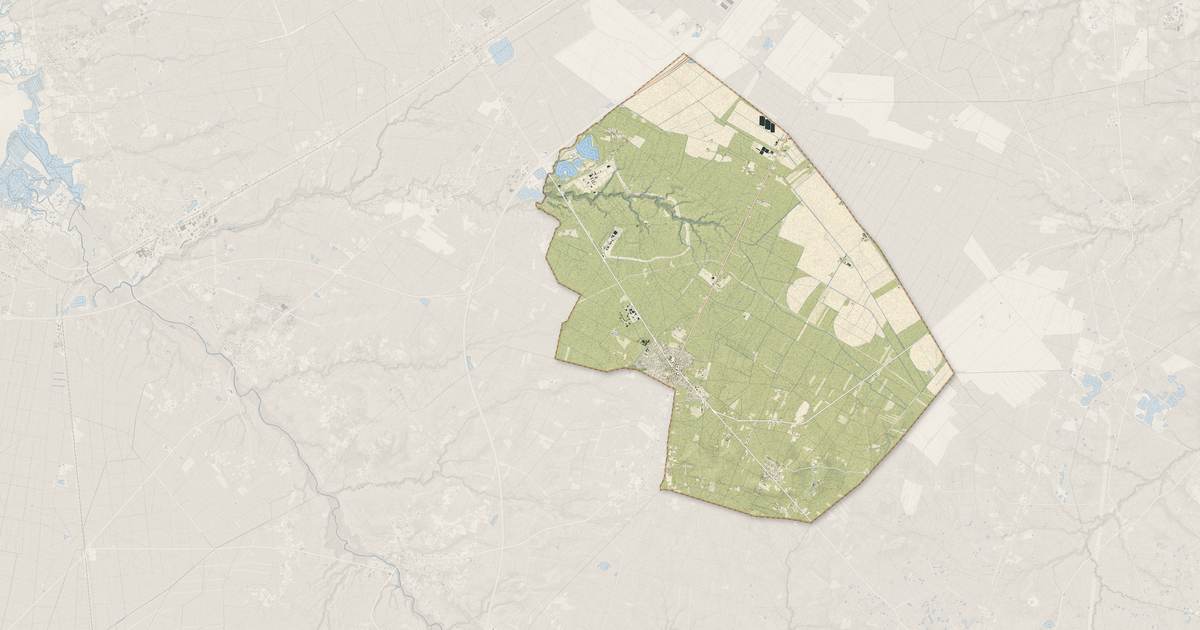 Portrait cartographique de Le Barp : relief, eau, forêts, bâti et voies, calculés à partir des données de l'IGN