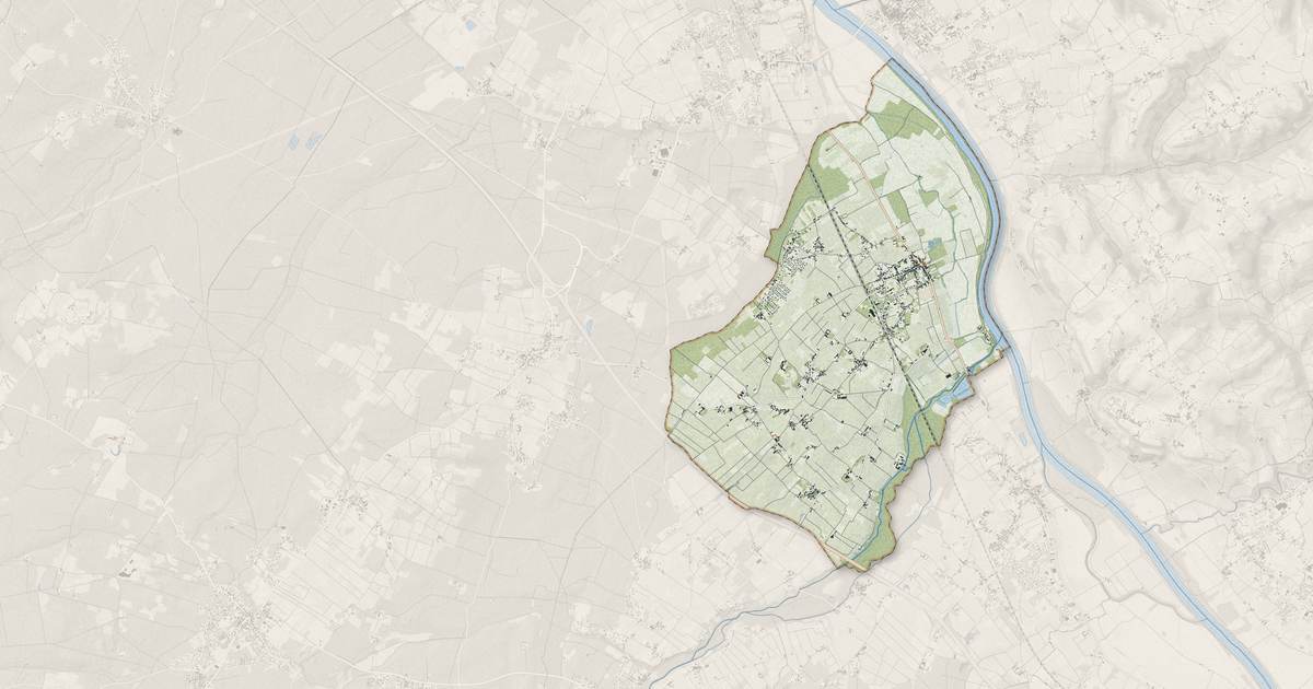 Portrait cartographique de Barsac : relief, eau, forêts, bâti et voies, calculés à partir des données de l'IGN