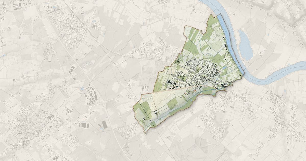 Portrait cartographique de Beautiran : relief, eau, forêts, bâti et voies, calculés à partir des données de l'IGN