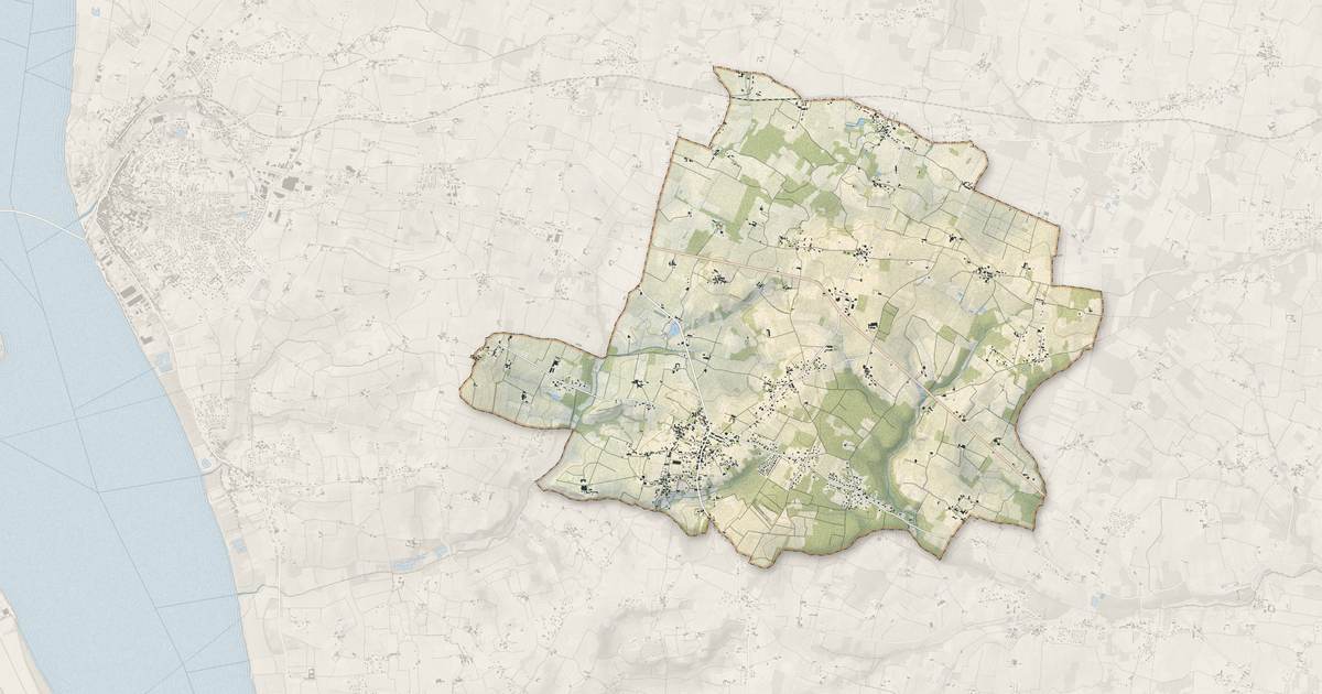 Portrait cartographique de Berson : relief, eau, forêts, bâti et voies, calculés à partir des données de l'IGN