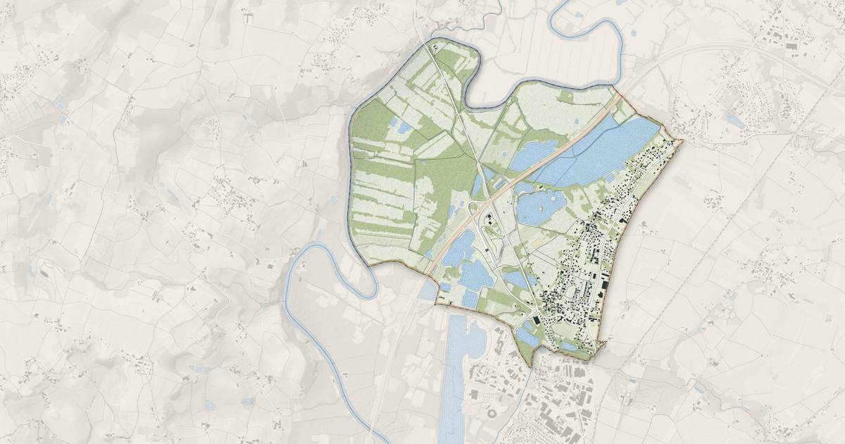 Portrait cartographique de Les Billaux : relief, eau, forêts, bâti et voies, calculés à partir des données de l'IGN