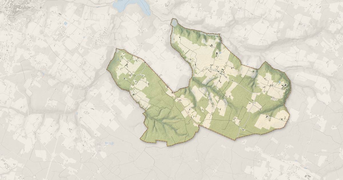 Portrait cartographique de Birac : relief, eau, forêts, bâti et voies, calculés à partir des données de l'IGN