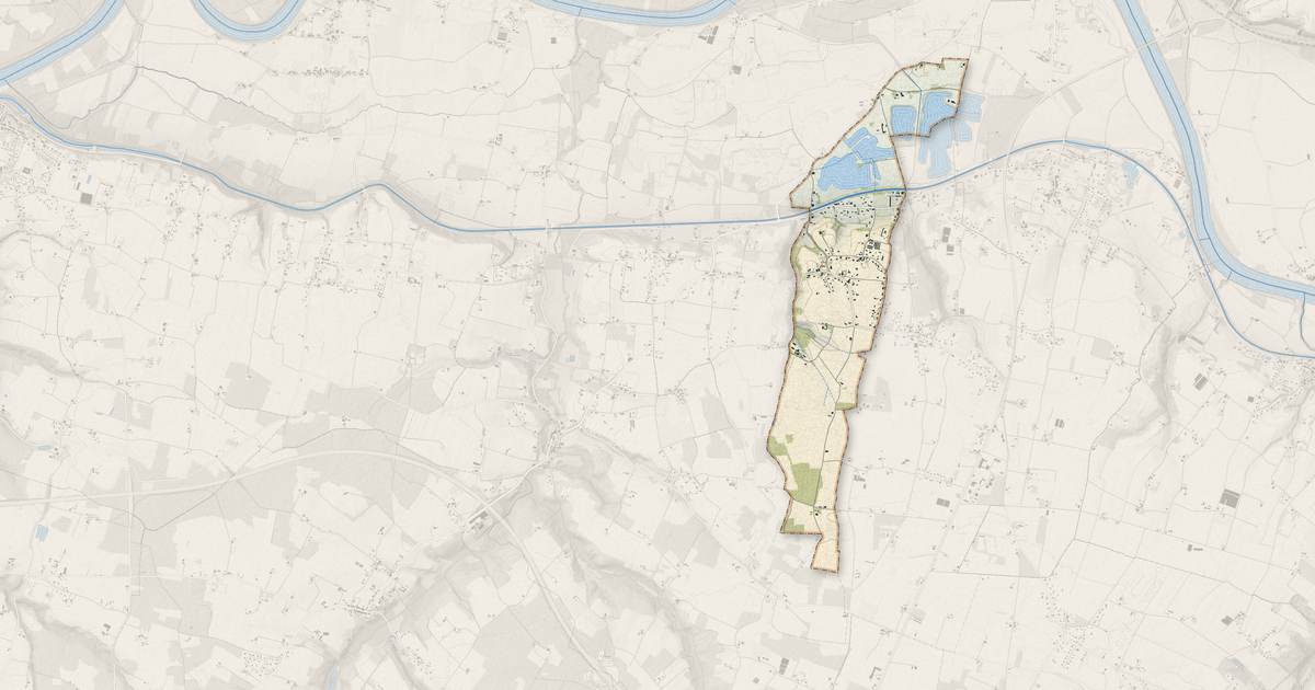 Portrait cartographique de Blaignac : relief, eau, forêts, bâti et voies, calculés à partir des données de l'IGN