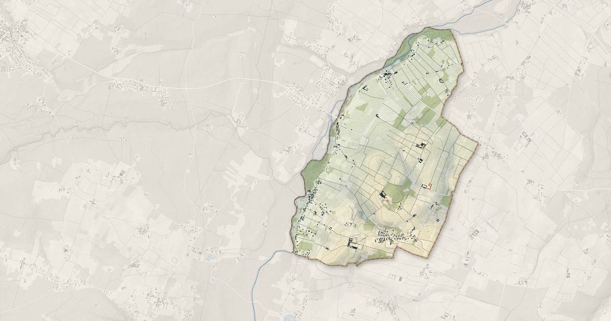 Portrait cartographique de Bommes : relief, eau, forêts, bâti et voies, calculés à partir des données de l'IGN