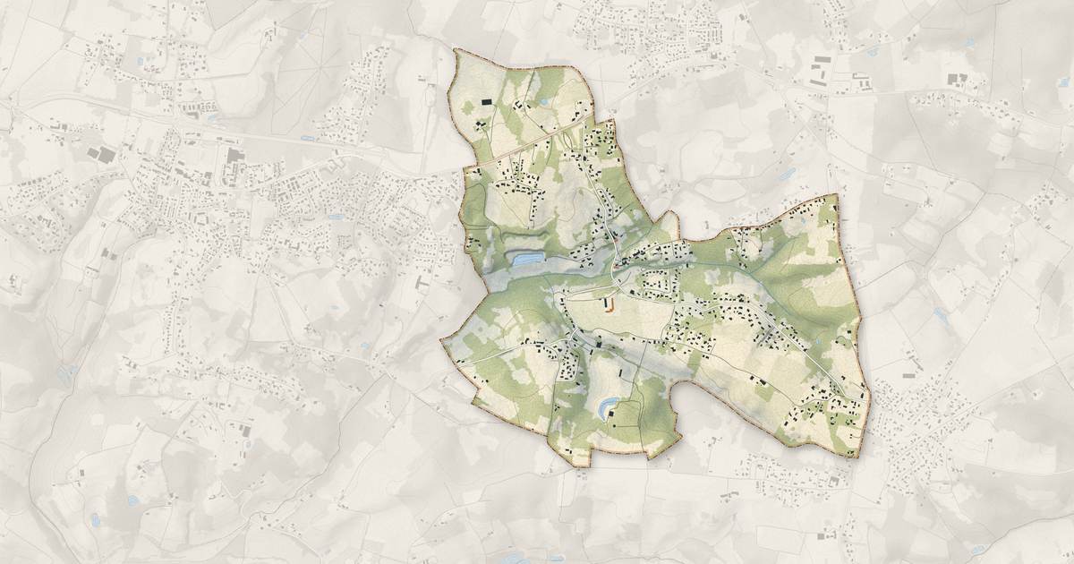 Portrait cartographique de Bonnetan : relief, eau, forêts, bâti et voies, calculés à partir des données de l'IGN