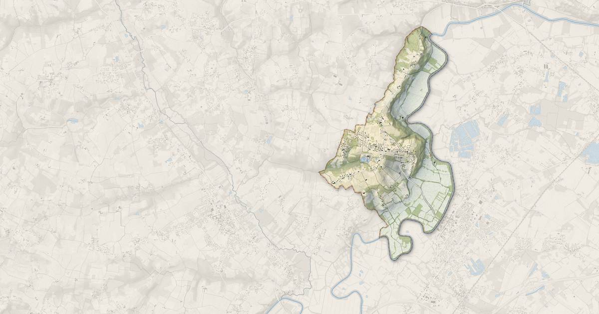 Portrait cartographique de Bonzac : relief, eau, forêts, bâti et voies, calculés à partir des données de l'IGN