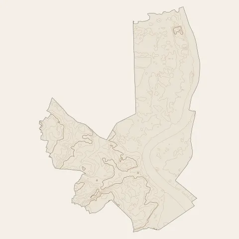 Bordeaux : courbes de niveau