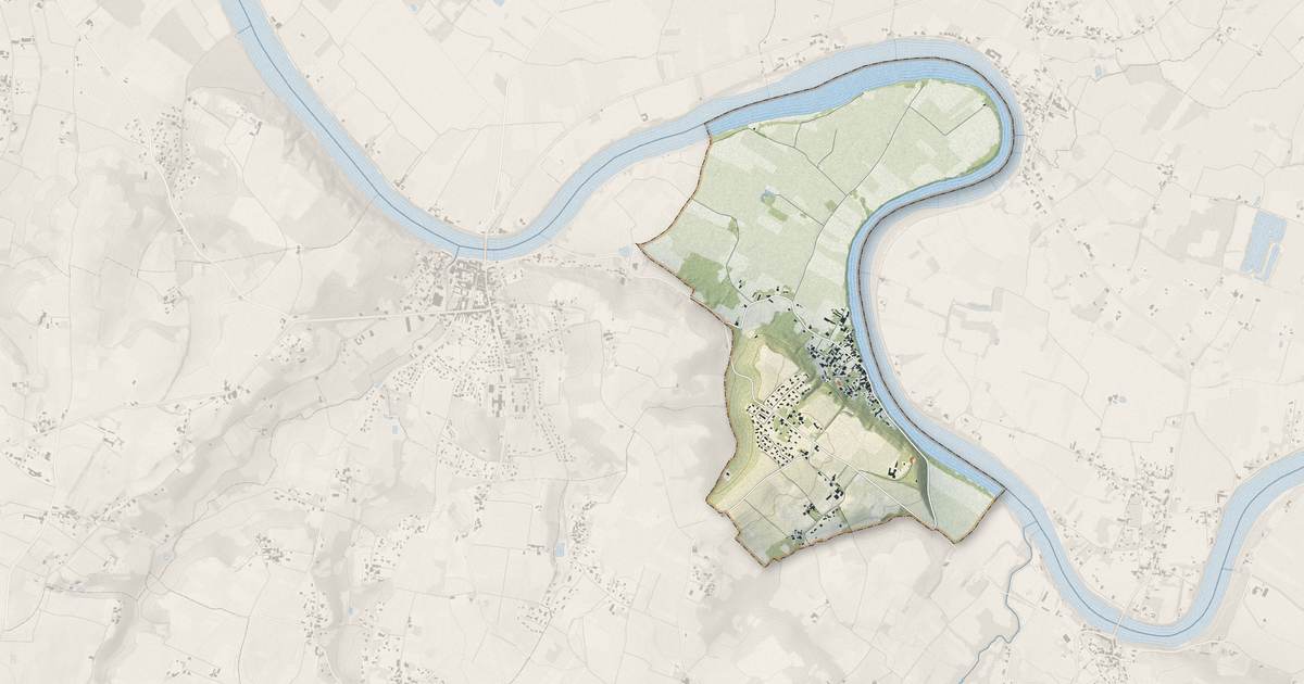 Portrait cartographique de Cabara : relief, eau, forêts, bâti et voies, calculés à partir des données de l'IGN