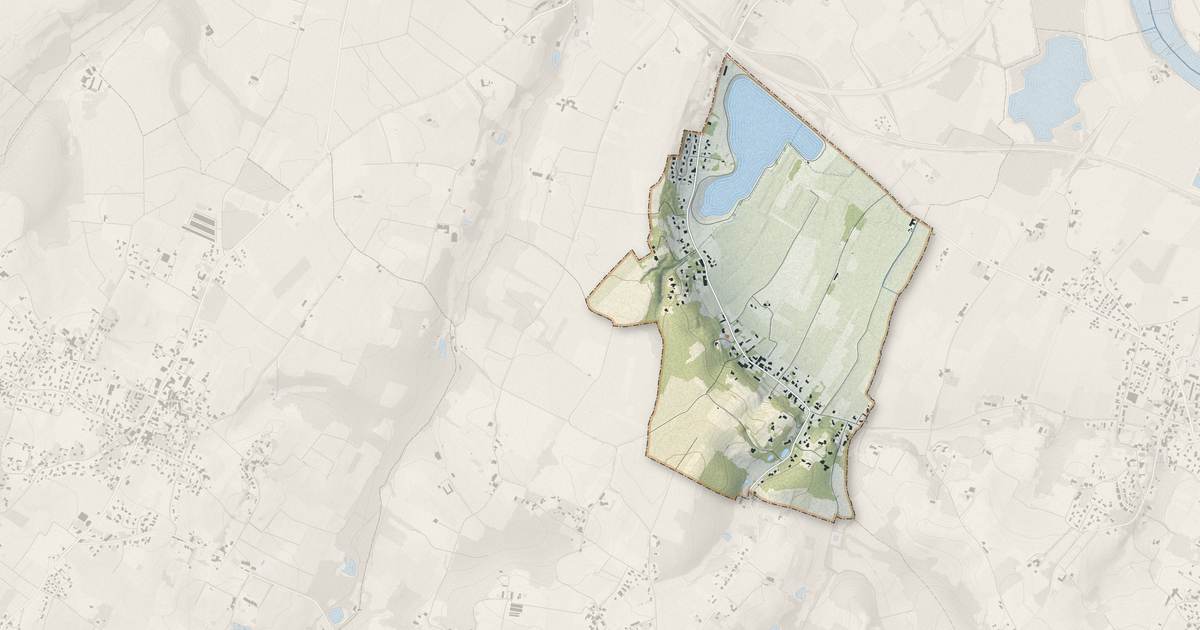 Portrait cartographique de Cadarsac : relief, eau, forêts, bâti et voies, calculés à partir des données de l'IGN