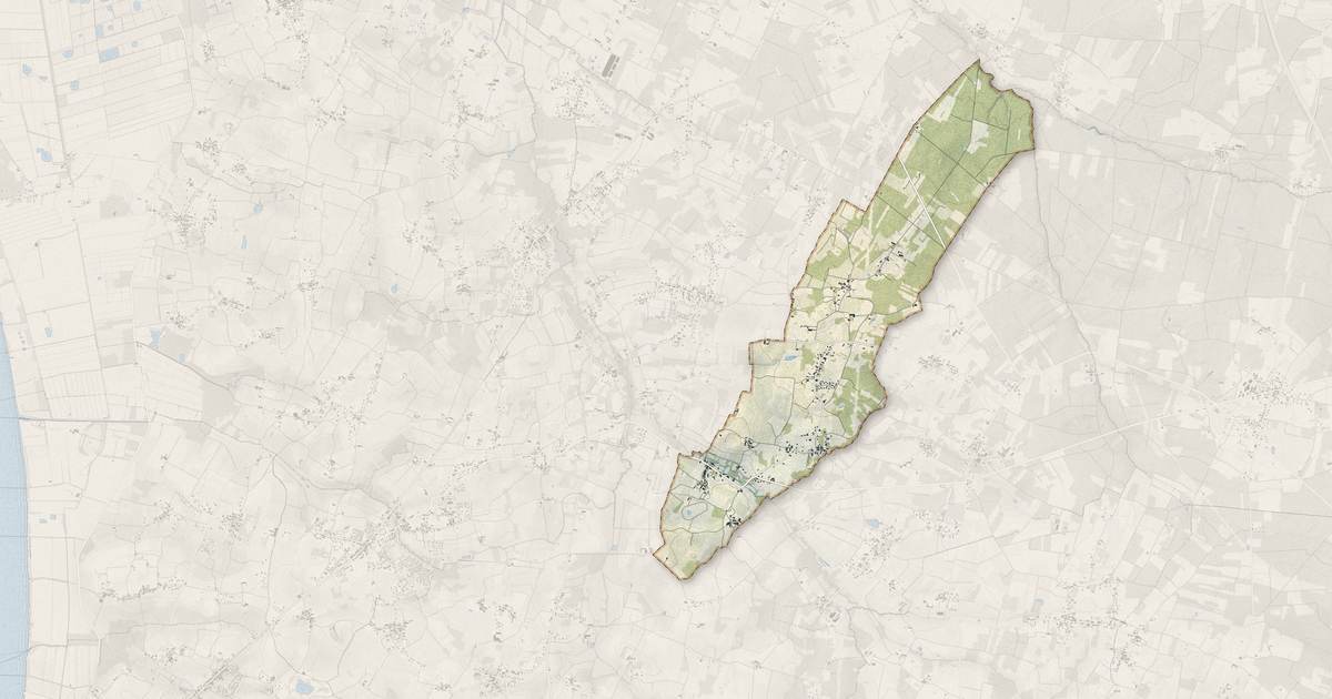 Portrait cartographique de Campugnan : relief, eau, forêts, bâti et voies, calculés à partir des données de l'IGN