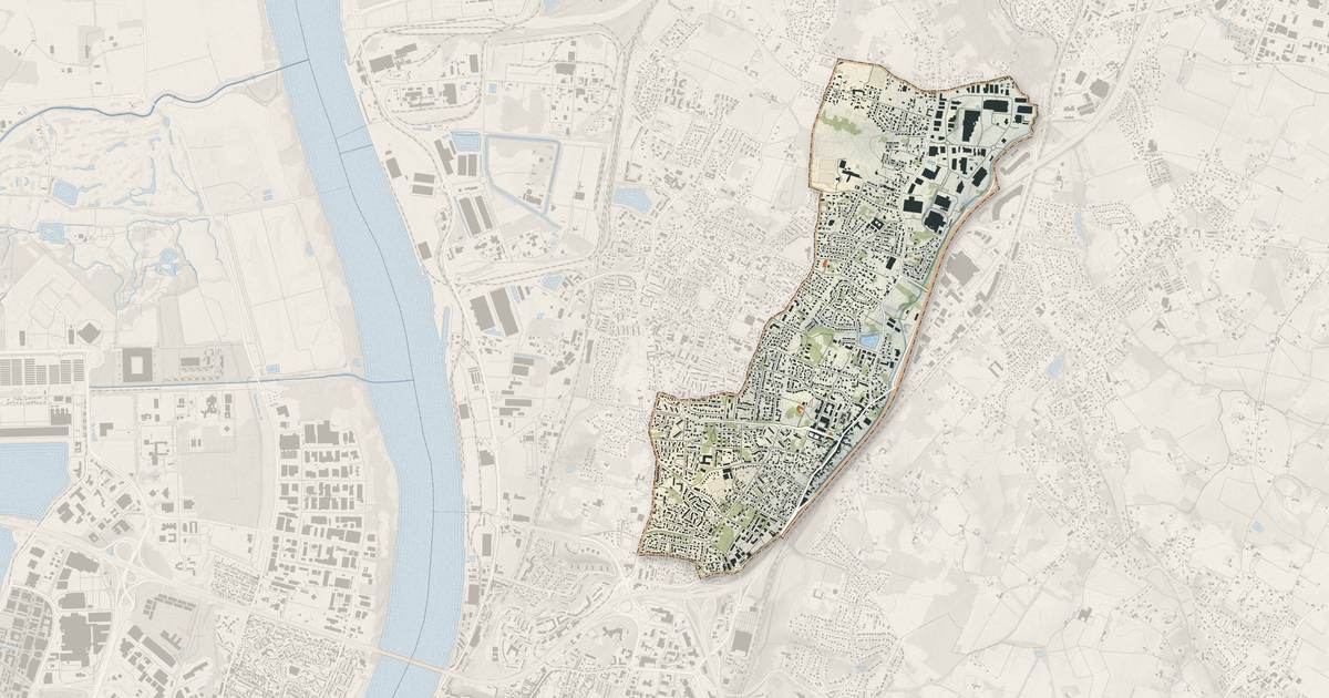 Portrait cartographique de Carbon-Blanc : relief, eau, forêts, bâti et voies, calculés à partir des données de l'IGN