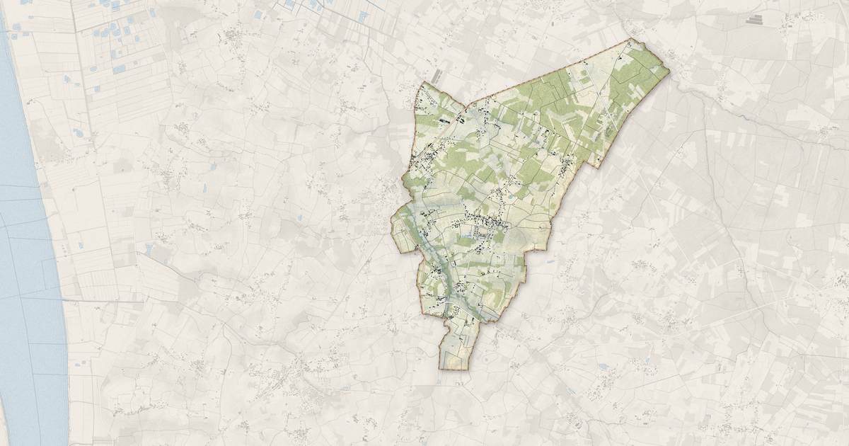 Portrait cartographique de Cartelègue : relief, eau, forêts, bâti et voies, calculés à partir des données de l'IGN