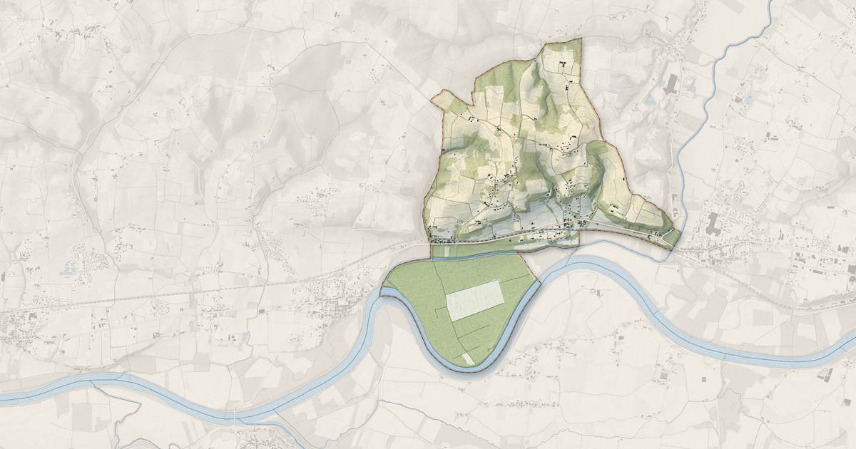 Portrait cartographique de Casseuil : relief, eau, forêts, bâti et voies, calculés à partir des données de l'IGN