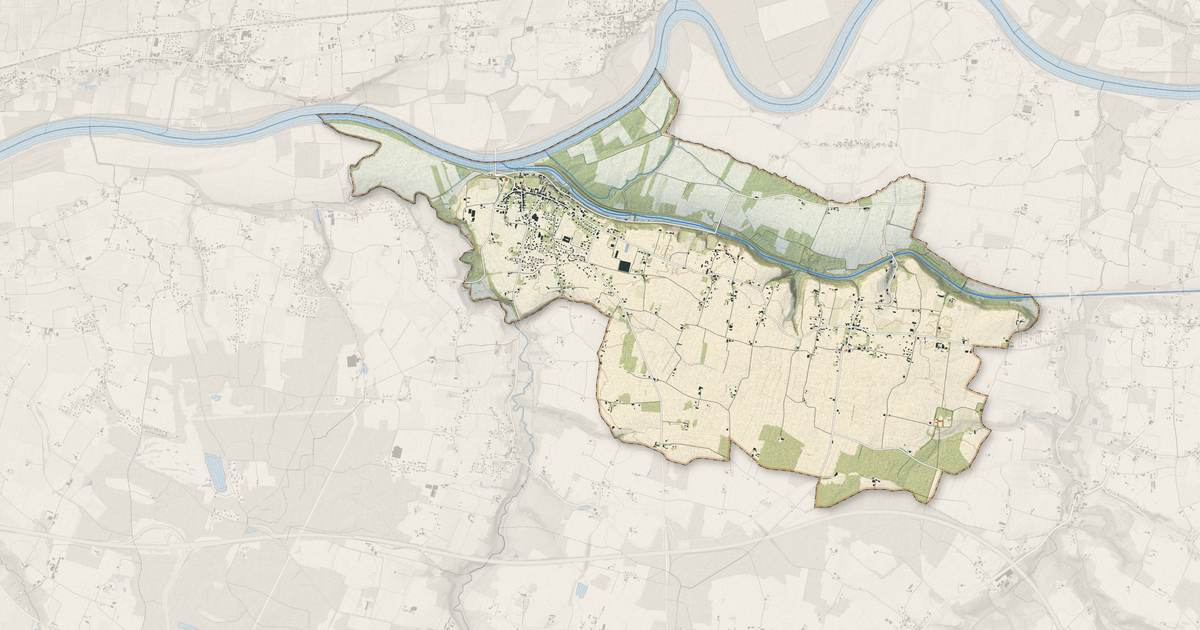 Portrait cartographique de Castets et Castillon : relief, eau, forêts, bâti et voies, calculés à partir des données de l'IGN