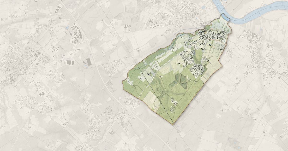 Portrait cartographique de Castres-Gironde : relief, eau, forêts, bâti et voies, calculés à partir des données de l'IGN